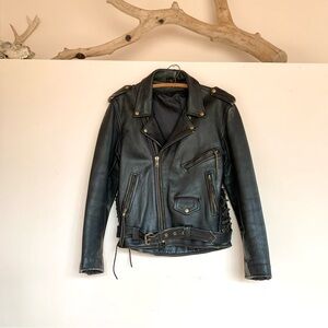 Vintage Leather Biker Jacket
